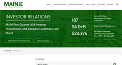 Desktop Screenshot of ir.mainstcapital.com