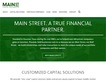 Tablet Screenshot of mainstcapital.com